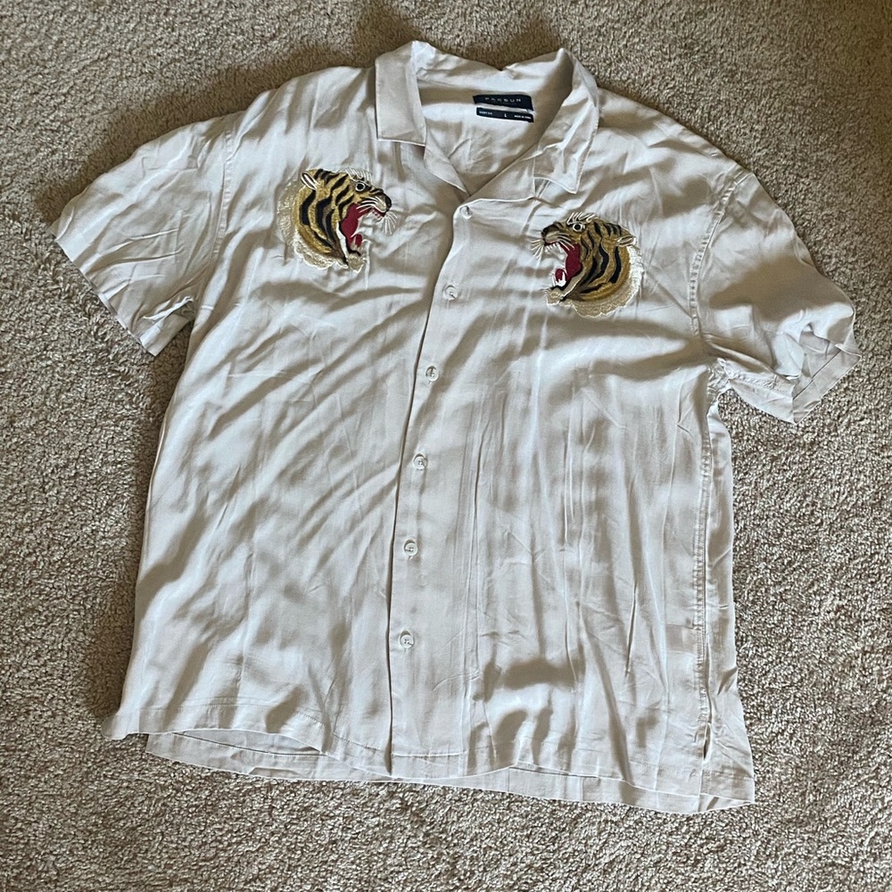 PacSun button up embroidered shirt